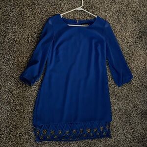 My Michelle Royal Blue Long Sleeve Dress